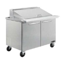 KOOL-IT KSTM-48-2 Mega Top Sandwich/Salad Prep Unit-Two Section 13.1 cu.ft Capacity-33-40? F Temperature Range